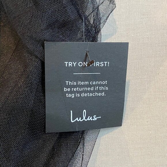 Lulus Tulle Strapless Maxi Dress Black Lined Wedding Prom Gala - Picture 13 of 15